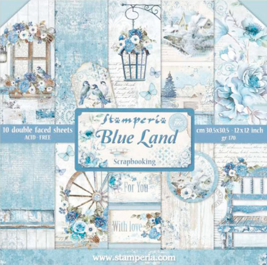 Blue Land 12"x12" Scrapbooking Pad