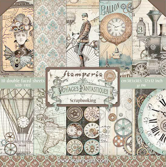 Voyages Fantastiques 12"x12" Scrapbooking Pad