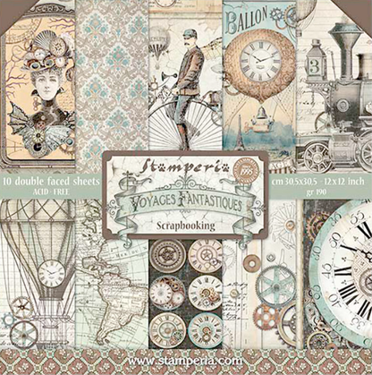 Voyages Fantastiques 12"x12" Scrapbooking Pad