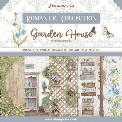 Romantic Garden House 12"x12" Scrapbooking Pad