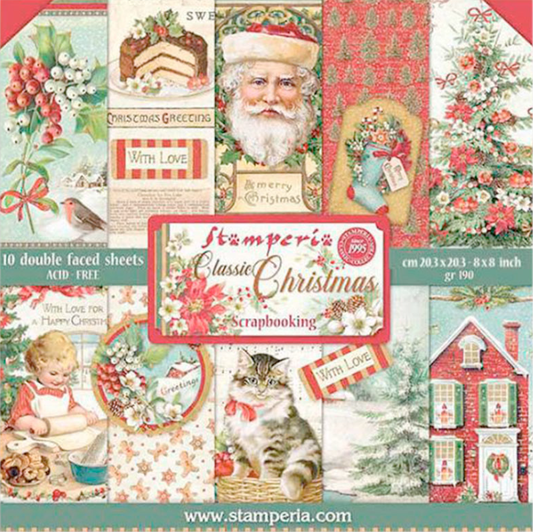 Classic Christmas 8"x8" Scrapbooking Pad