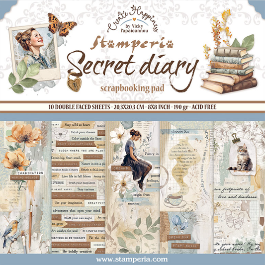 Secret Diary 8"x8" Scrapbooking Pad