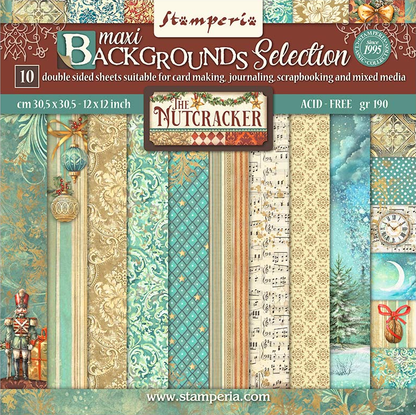 The Nutcracker Backgrounds 12"x12" Scrapbooking Pad