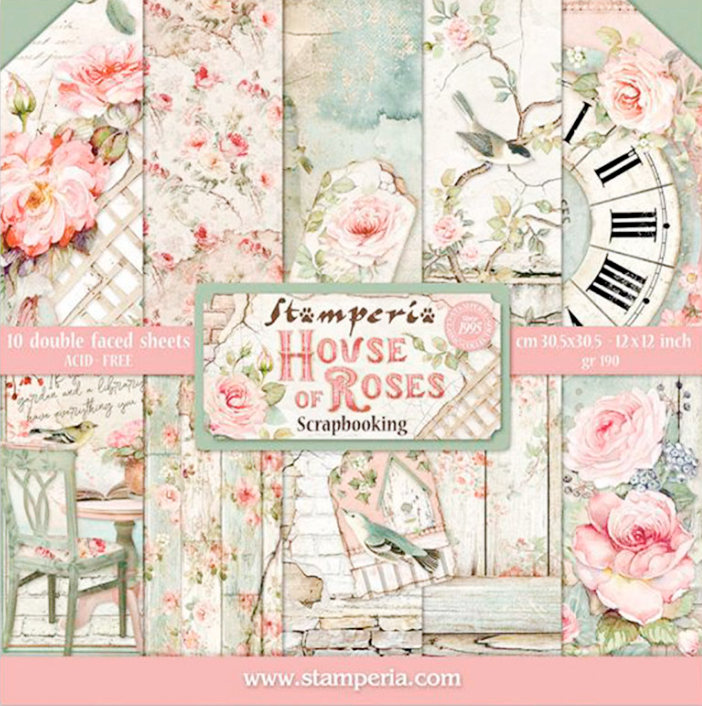 House of Roses 12"x12" Scrapbooking Pad