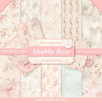 Shabby Rose 12"x12" Scrapbooking Pad