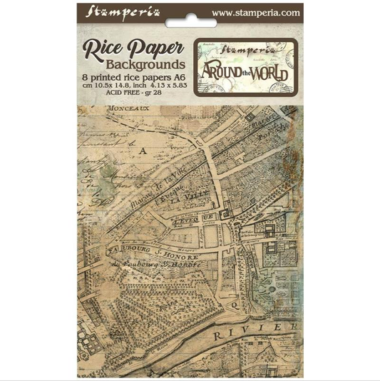Around the World A6 Rice Paper Set