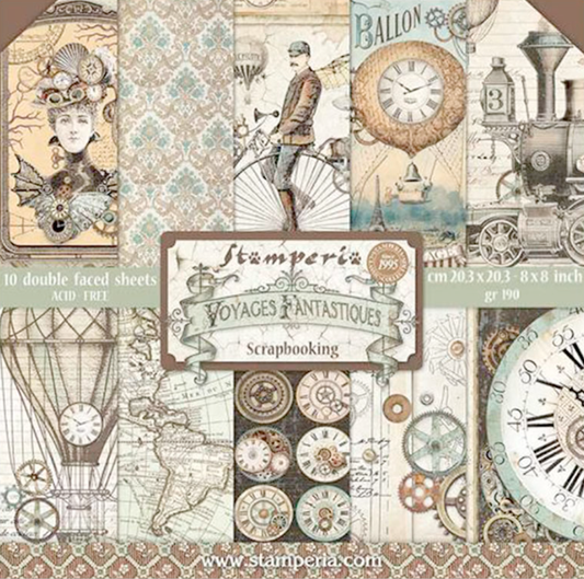 Voyages Fantastiques 8"x8" Scrapbooking Pad