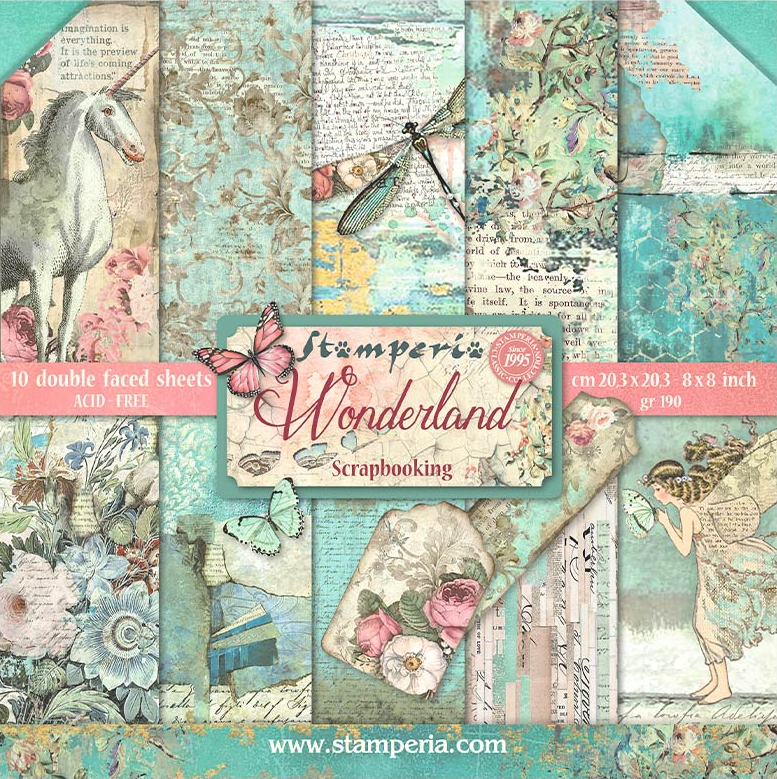 Wonderland 8"x8" Scrapbooking Pad