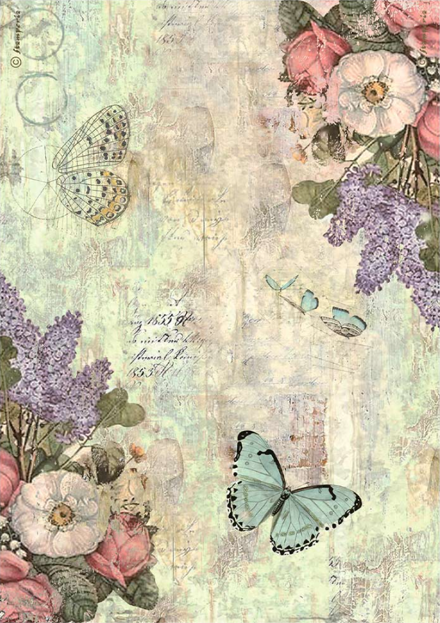 Flowers & Butterflies A4 Rice Paper