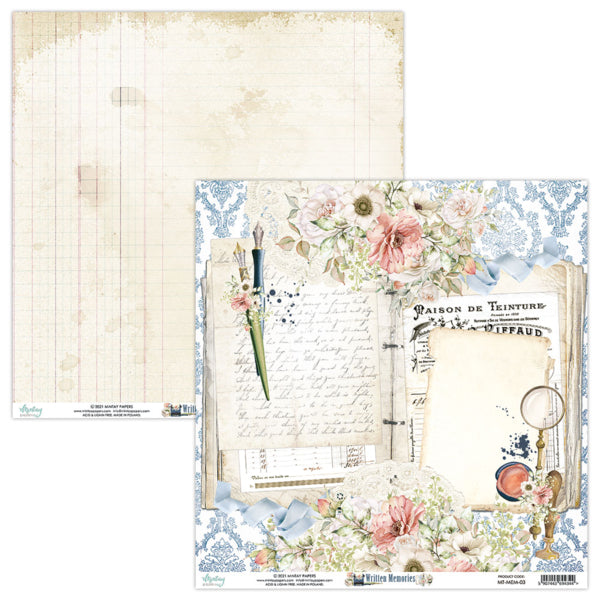 Written Memories 03 Single Sheet (12"x12")