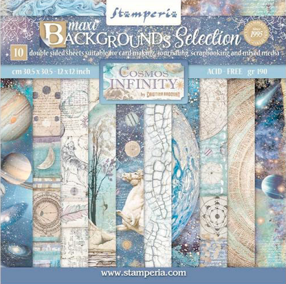 Cosmos Infinity Backgrounds 12"x12" Scrapbooking Pad