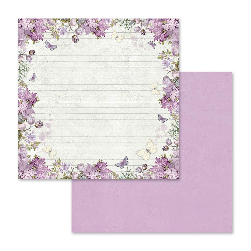 Lilac Flowers 12"x12" Scrapbooking Pad