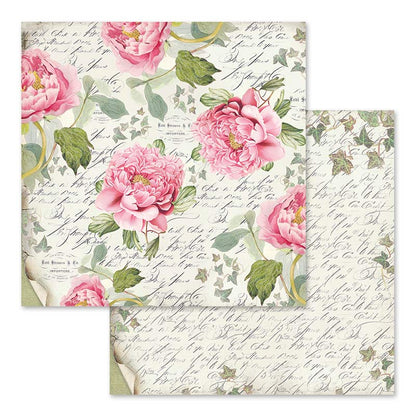 Letters & Flowers 12"x12" Scrapbooking Pad