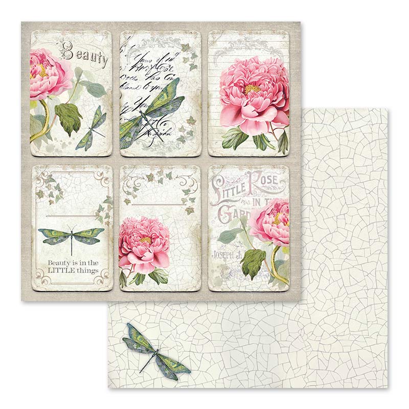 Letters & Flowers 12"x12" Scrapbooking Pad