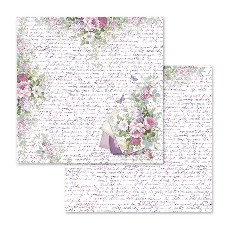 Lilac Flowers 12"x12" Scrapbooking Pad