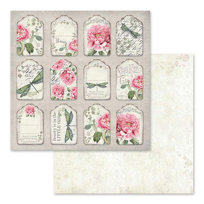 Letters & Flowers 12"x12" Scrapbooking Pad