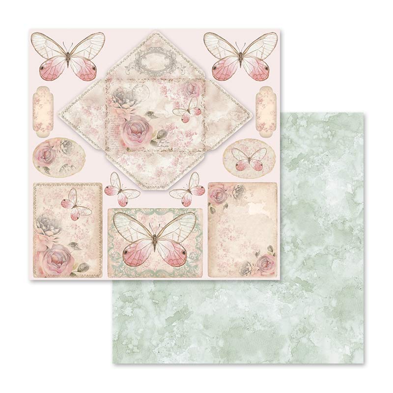 Shabby Rose 12"x12" Scrapbooking Pad