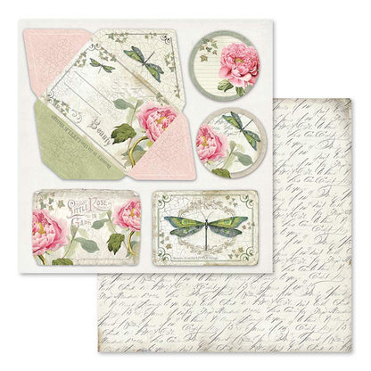 Letters & Flowers 12"x12" Scrapbooking Pad