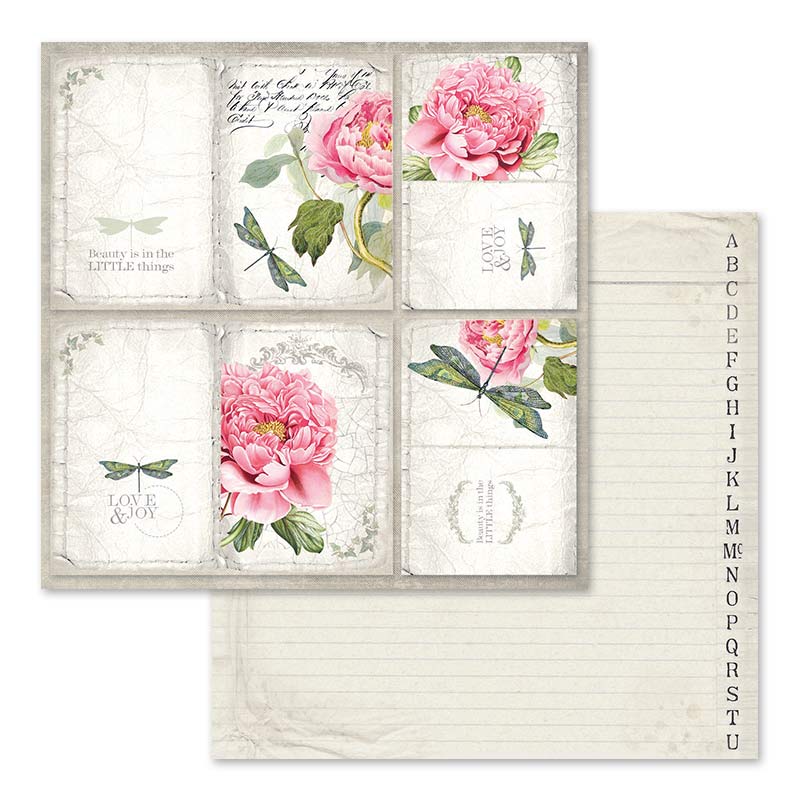 Letters & Flowers 12"x12" Scrapbooking Pad