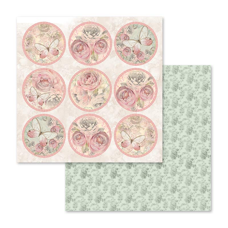 Shabby Rose 8"x8" Scrapbooking Pad