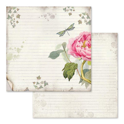 Letters & Flowers 12"x12" Scrapbooking Pad