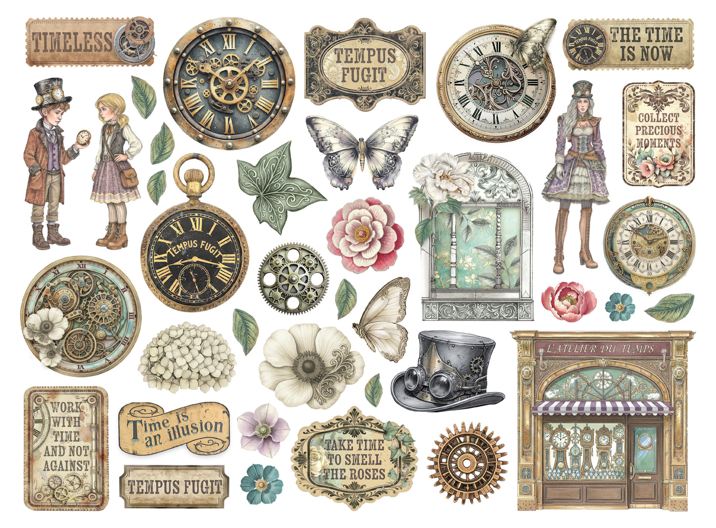 Gardens of Time Cardboard Die-Cuts