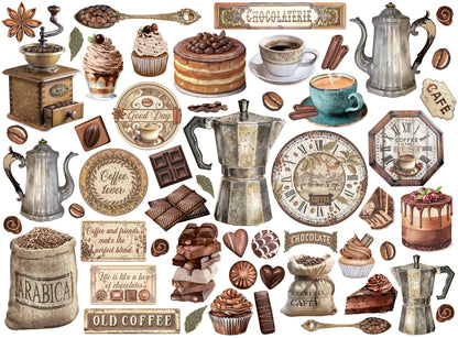 Coffee and Chocolate Cardboard Die-Cuts