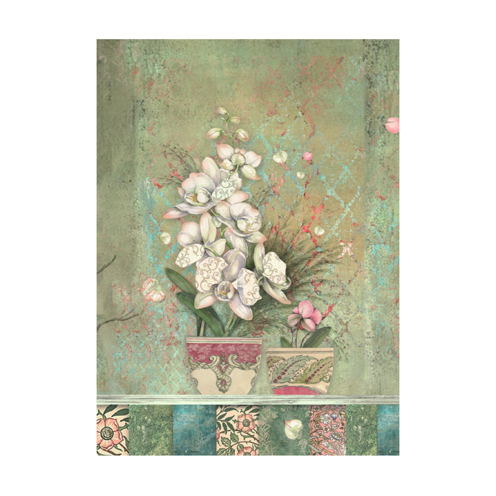 Orchids and Cats A6 Rice Paper Set