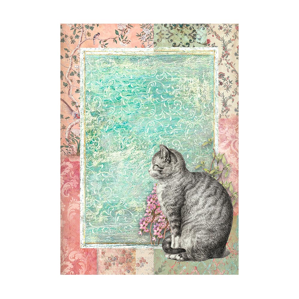 Orchids and Cats A6 Rice Paper Set