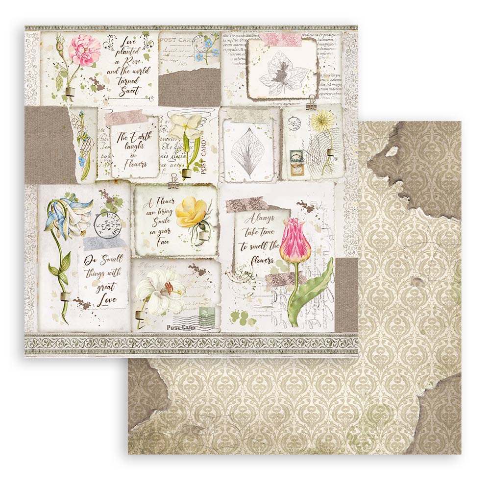 Romantic Garden House 12"x12" Scrapbooking Pad