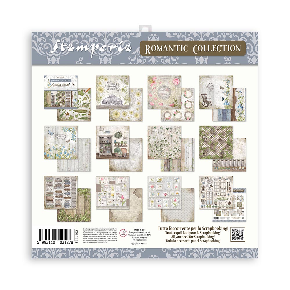 Romantic Garden House 12"x12" Scrapbooking Pad