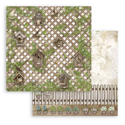 Romantic Garden House 8"x8" Scrapbooking Pad