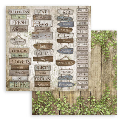 Romantic Garden House 12"x12" Scrapbooking Pad