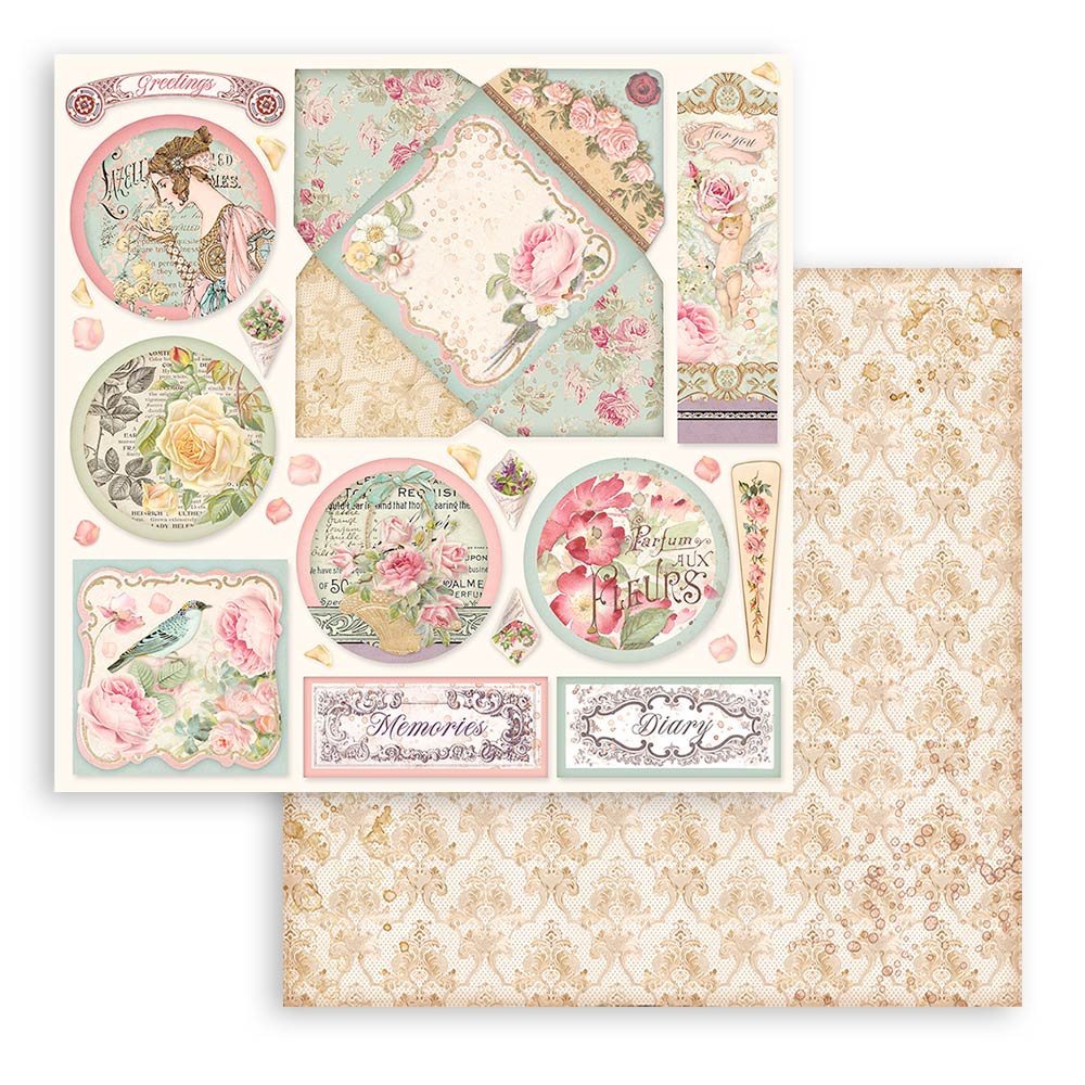 Rose Parfum 12"x12" Scrapbooking Pad