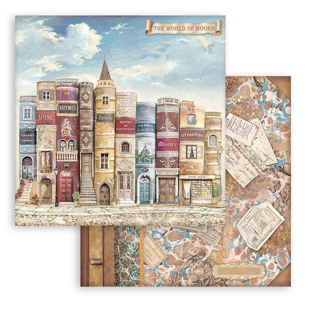 Vintage Library 12"x12" Scrapbooking Pad