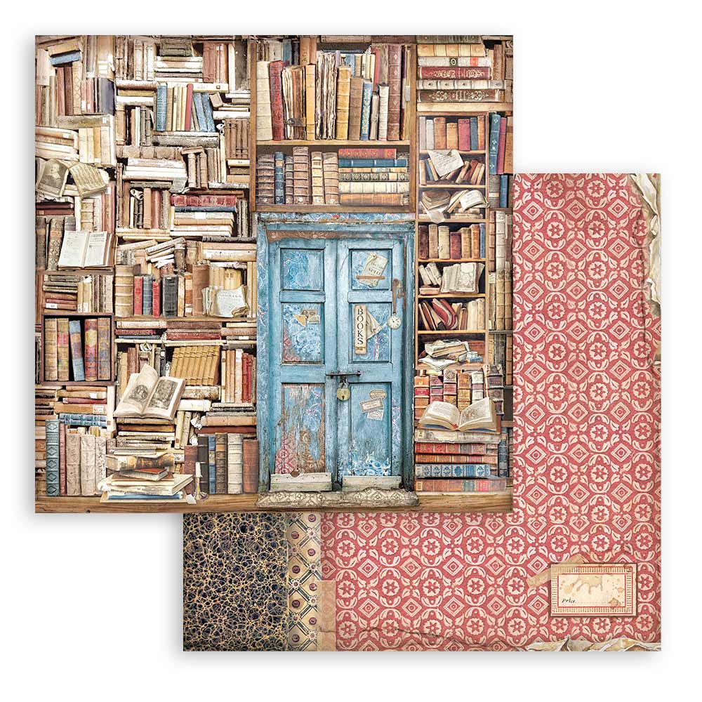 Vintage Library 12"x12" Scrapbooking Pad