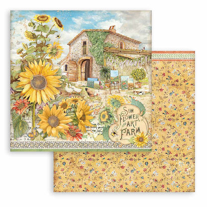 Sunflower Art 12"x12" Scrapbooking Pad