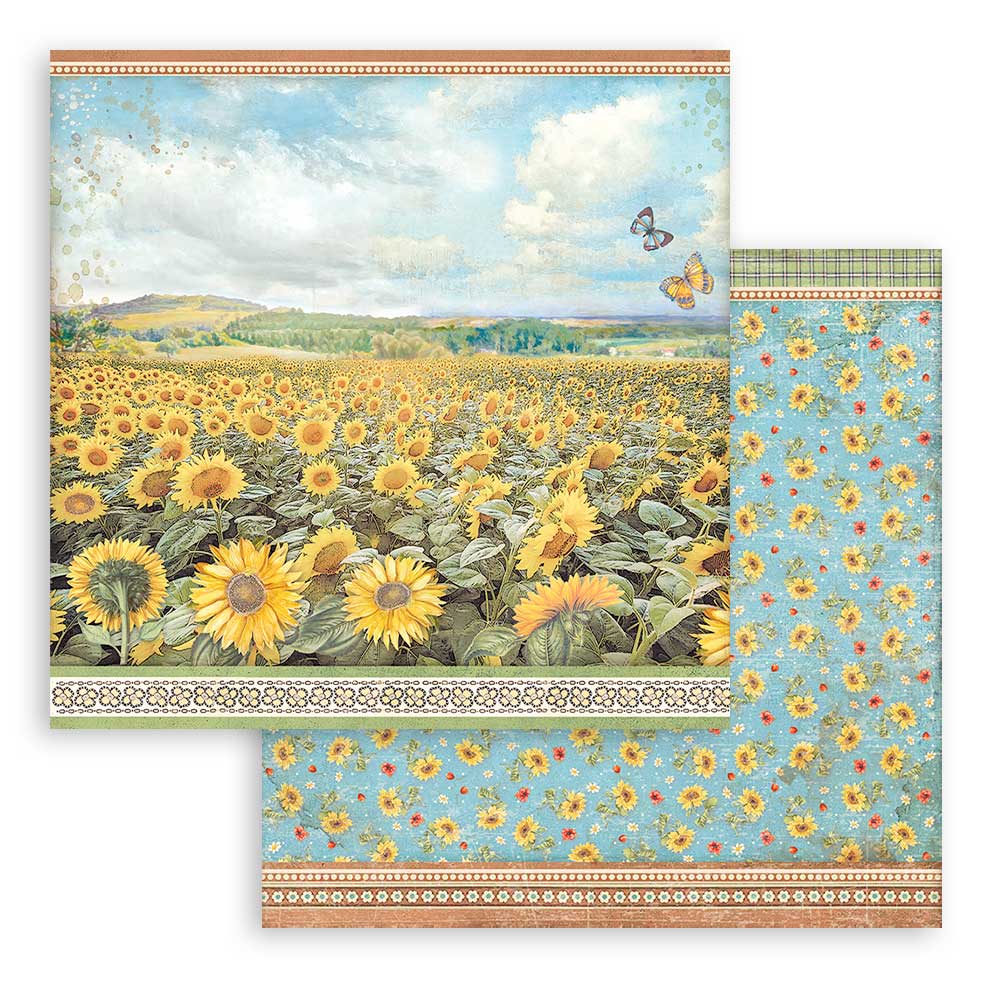 Sunflower Art 12"x12" Scrapbooking Pad