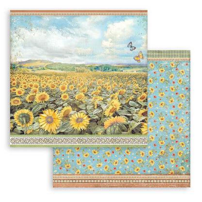 Sunflower Art 8"x8" Scrapbooking Pad