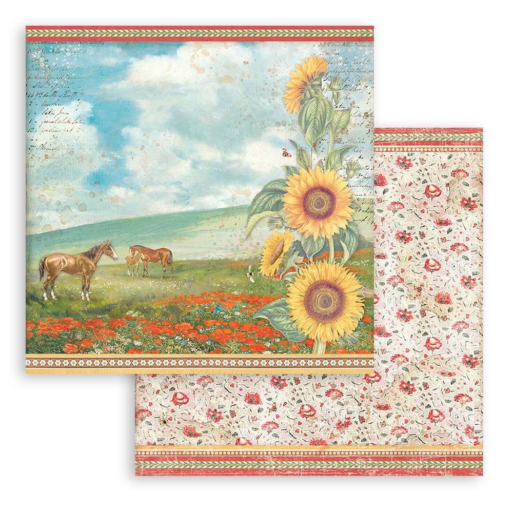 Sunflower Art 12"x12" Scrapbooking Pad