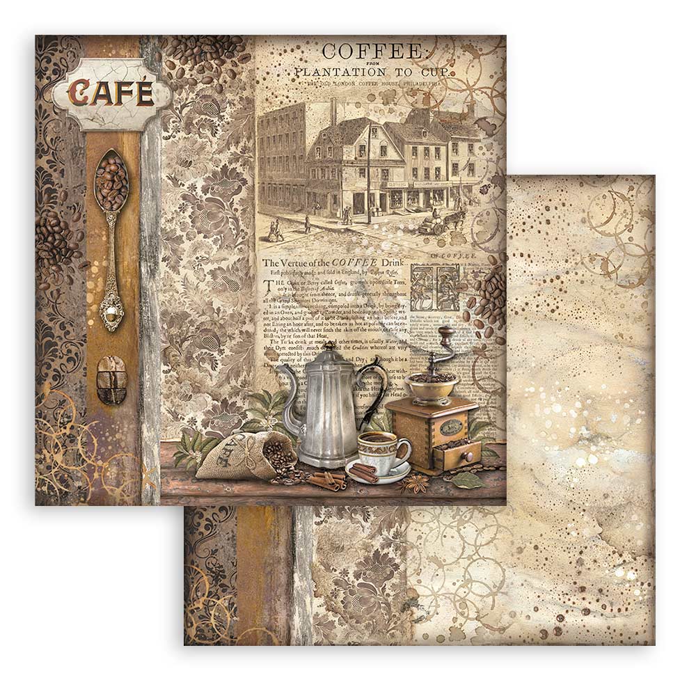 Coffee and Chocolate 12"x12" Scrapbooking Pad