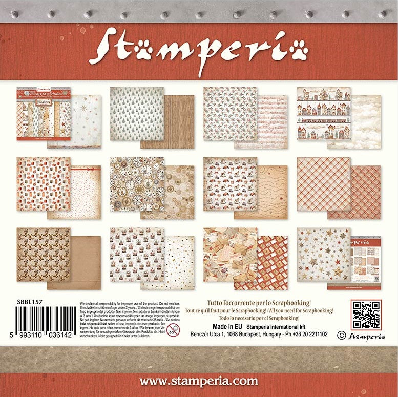 Gear up for Christmas Backgrounds 12"x12" Scrapbooking Pad