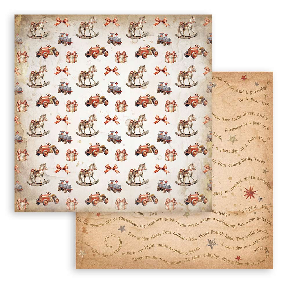 Gear up for Christmas Backgrounds 12"x12" Scrapbooking Pad