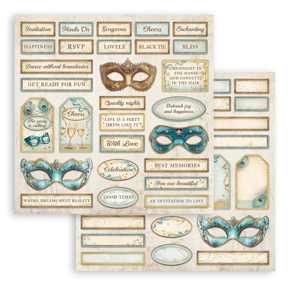 Masquerade 8"x8" Scrapbooking Pad