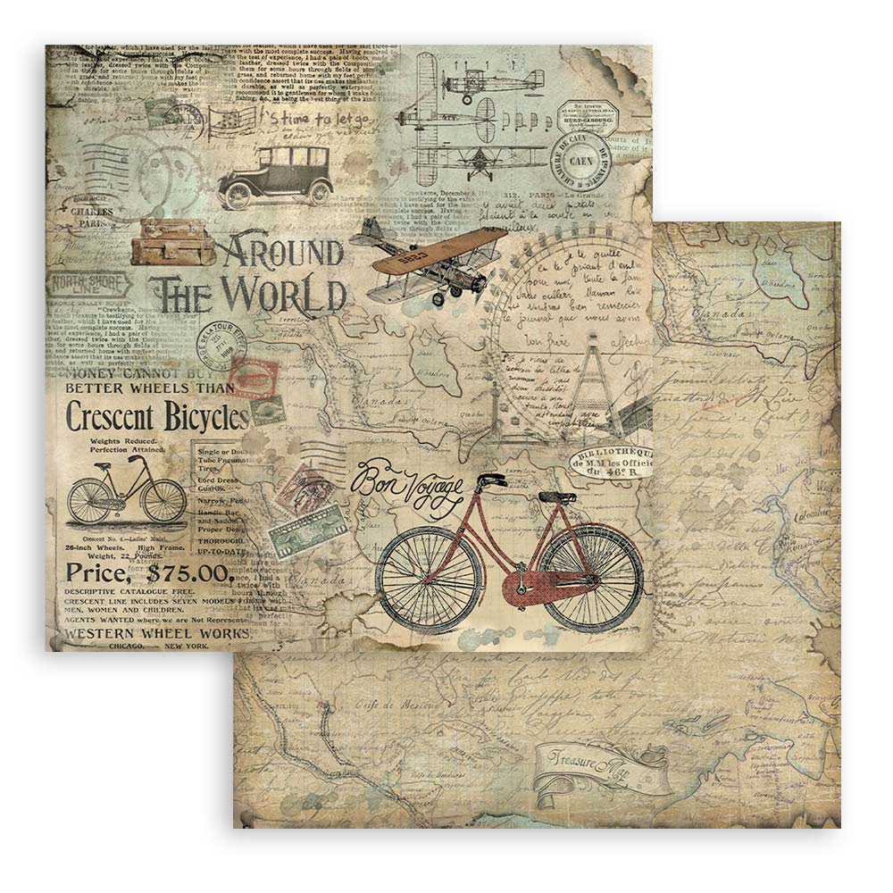 Around the World 12"x12" Scrapbooking Pad