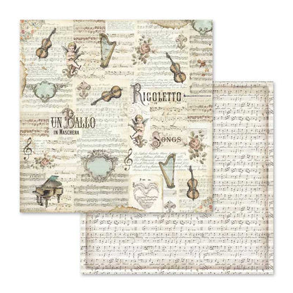 Music 12"x12" Scrapbooking Pad