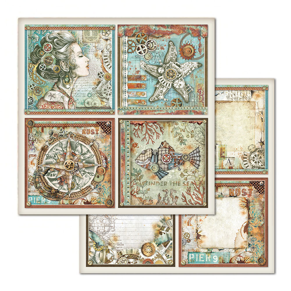 Mechanical Sea World 12"x12" Scrapbooking Pad