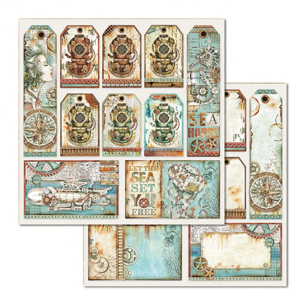 Mechanical Sea World 12"x12" Scrapbooking Pad