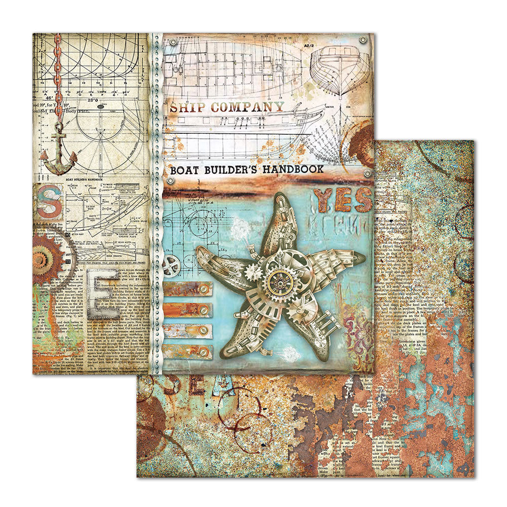 Mechanical Sea World 12"x12" Scrapbooking Pad