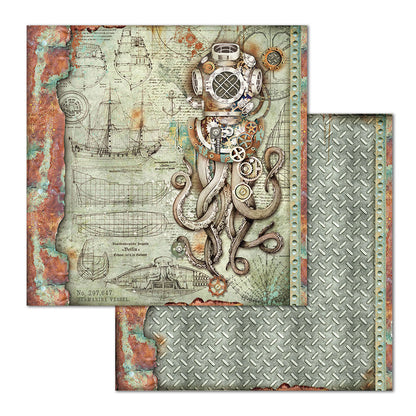 Mechanical Sea World 12"x12" Scrapbooking Pad